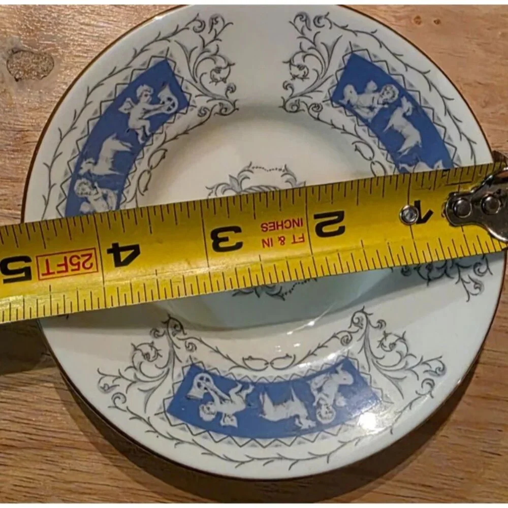 Vintage Coalport Revelry Blue Demitasse Cup & Saucer Set With Gold‎ Trim